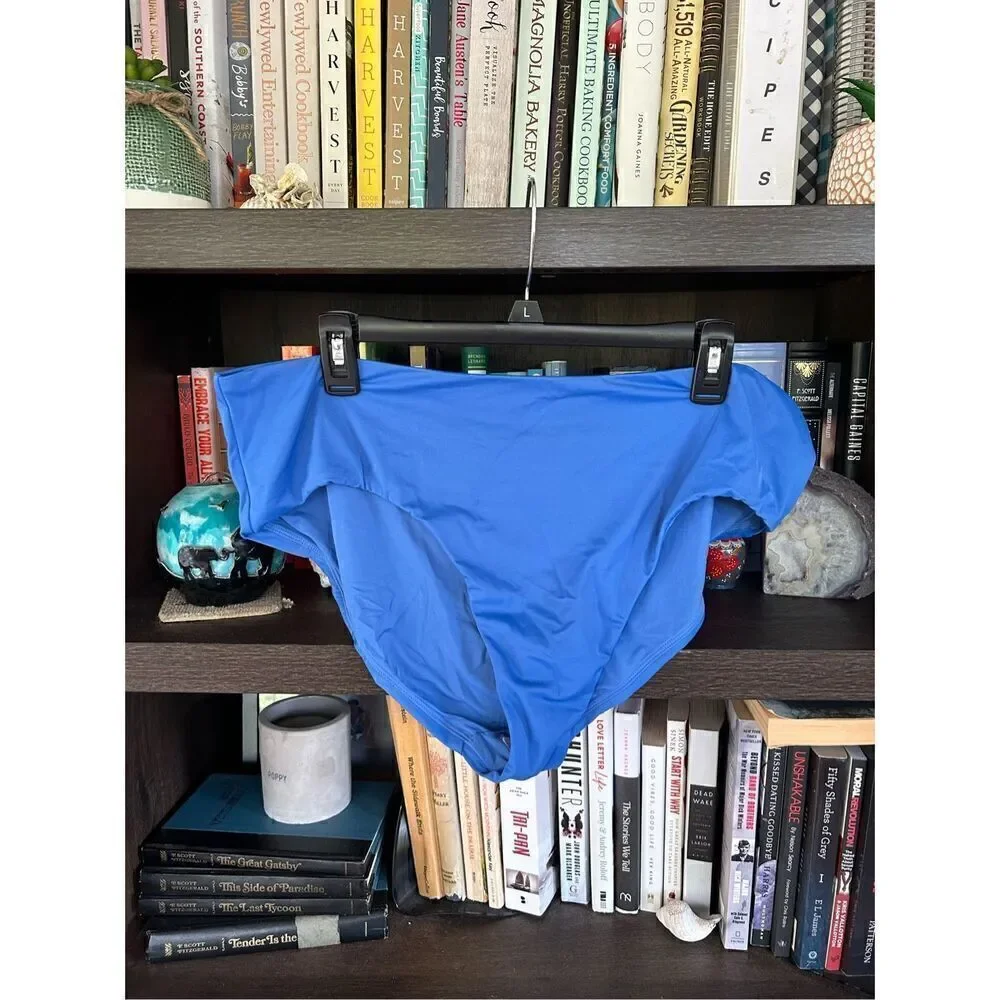 🐿️ NWT Andie Swim The Hipster Bikini Bottoms In HRZ Blue Size XXXL